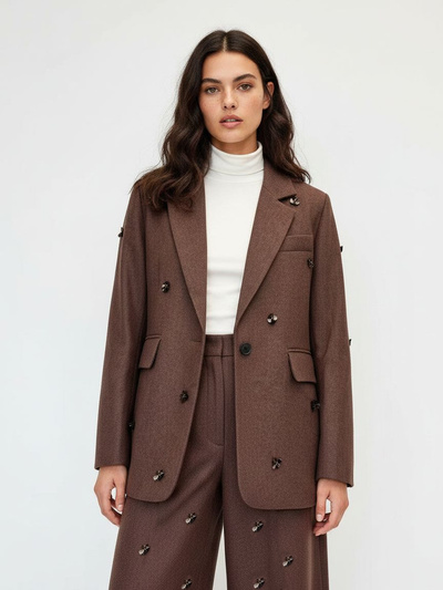 Wholesaler DOREMI - Oversized single-breasted blazer Wholesaler DOREMI - Oversized single-breasted blazer
