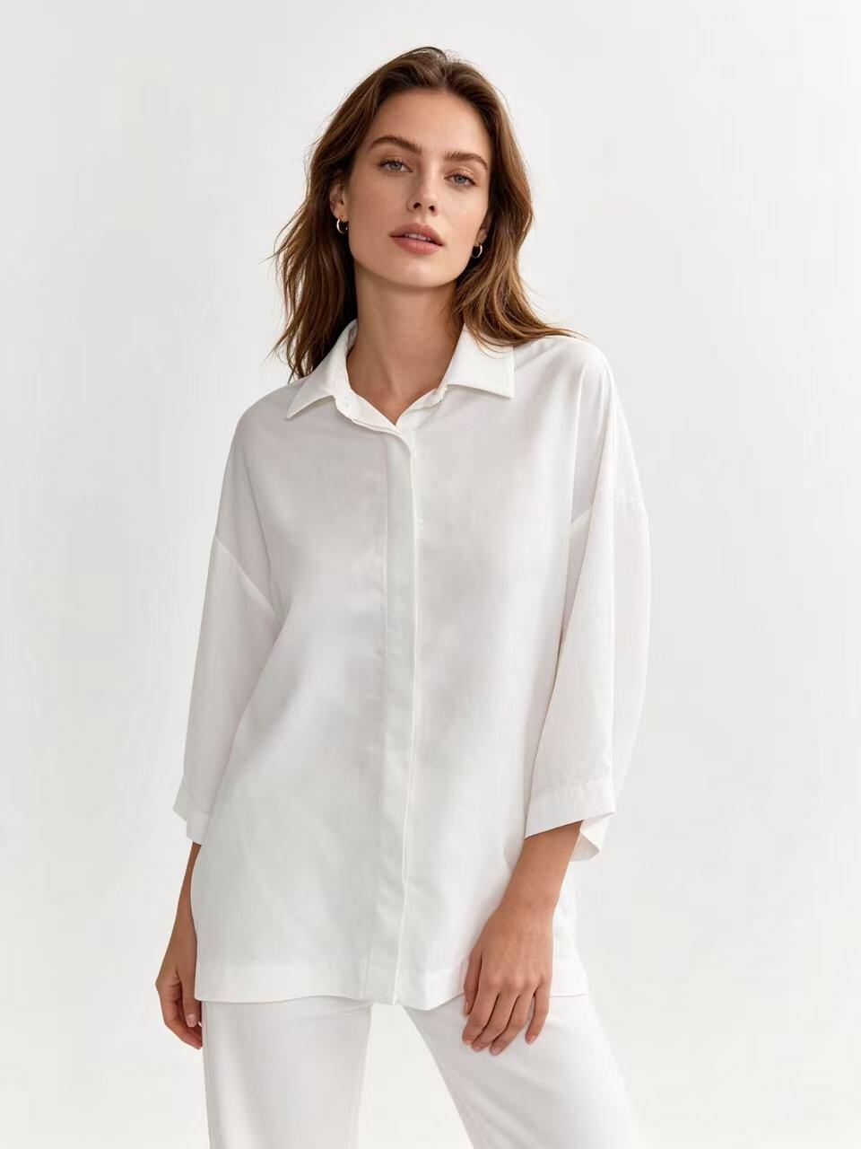 Mayorista DOREMI - Camisa de lino y viscosa con mangas kimono