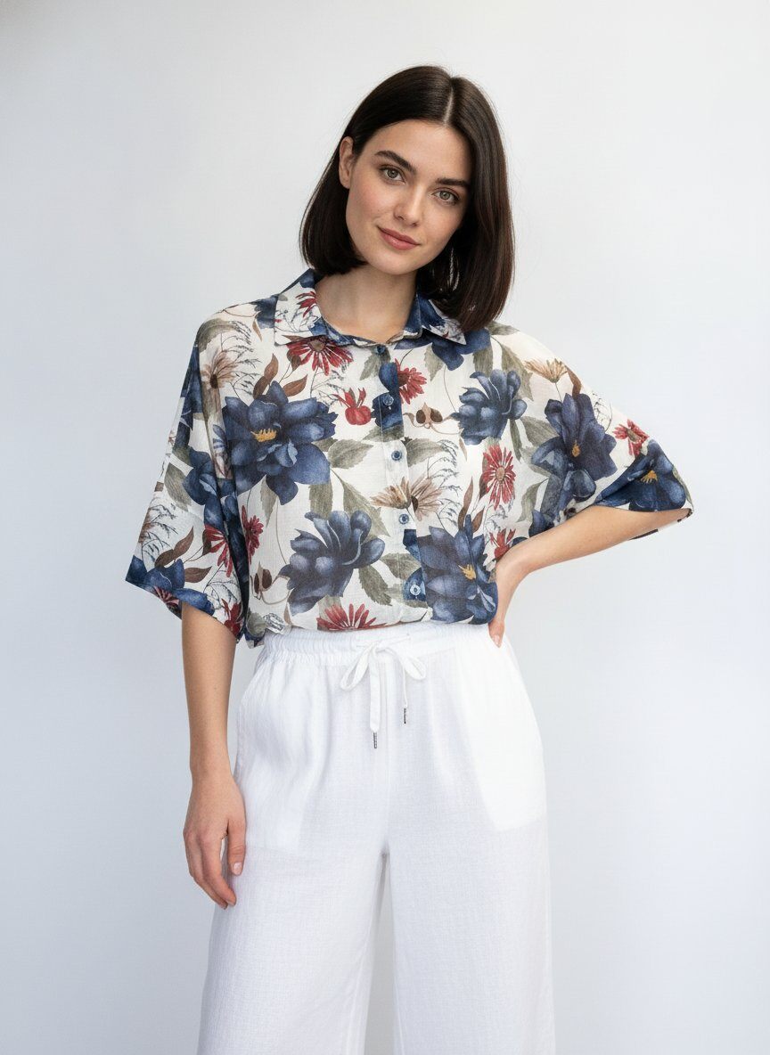 Grossiste DOREMI - Blouse en tencel imprimé