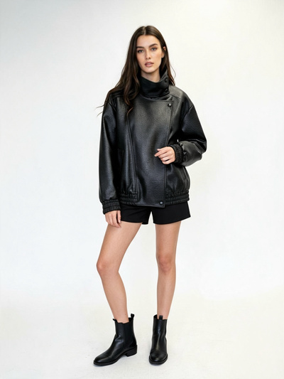 Grossista DOREMI - Giubotto oversize in pelle Grossista DOREMI - Giubotto oversize in pelle