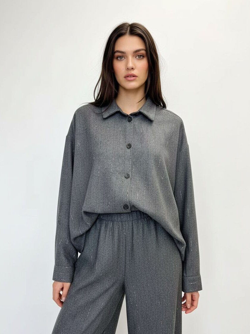 Wholesaler DOREMI - Wool blend relaxed fit shirt