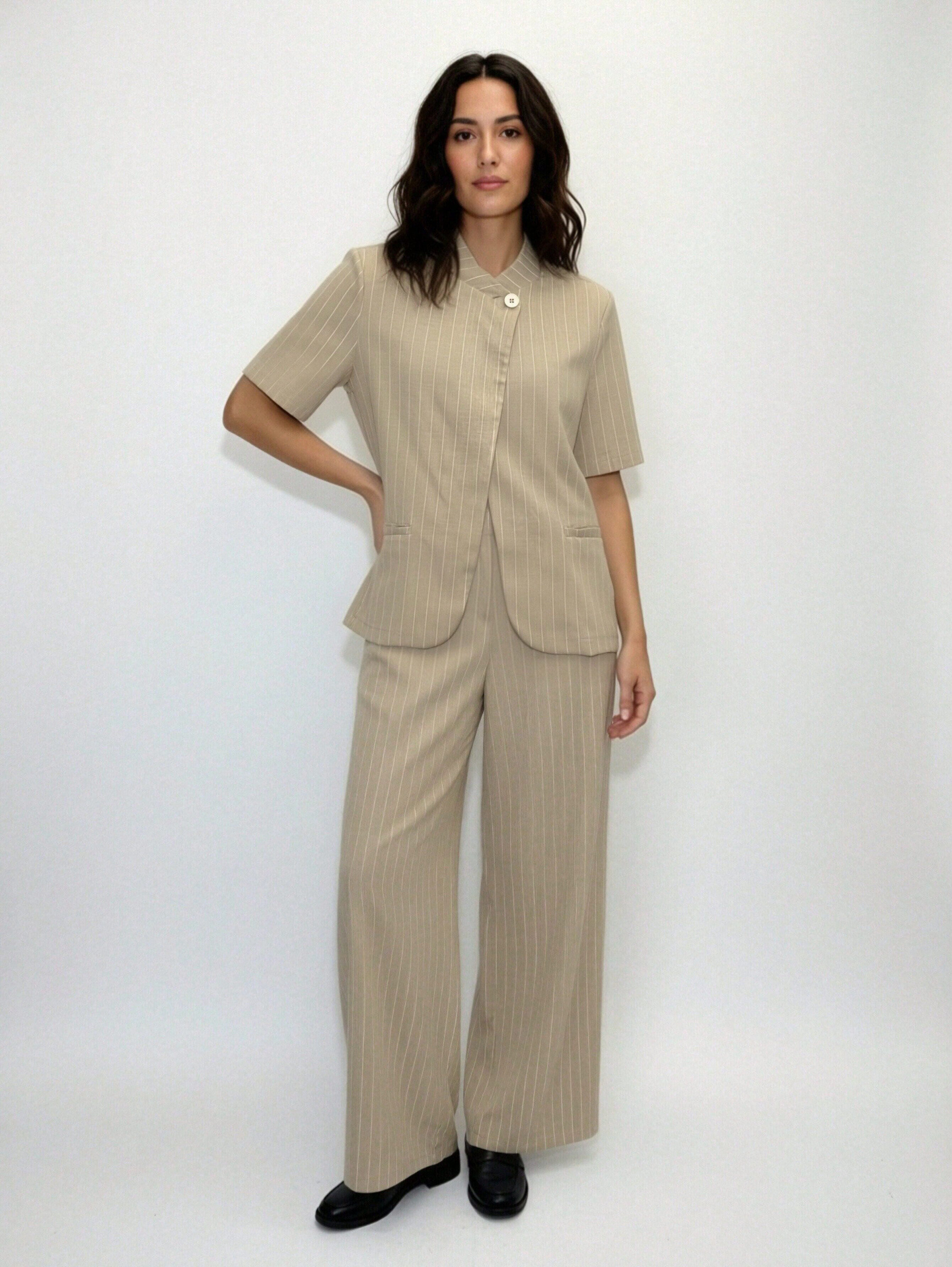 Wholesaler DOREMI - Striped set in linen viscose