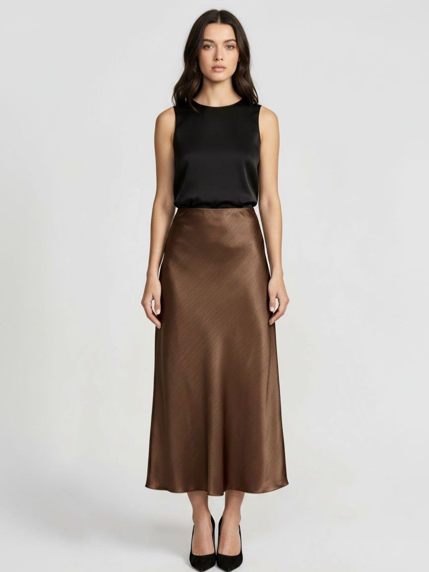 Wholesaler DOREMI - Long satin skirt
