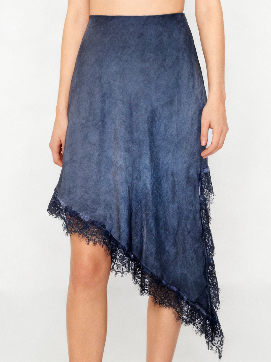 Wholesaler DOREMI - Washed asymmetrical skirt with lace
