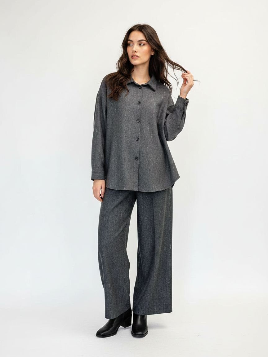 Wholesaler DOREMI - Wide-leg wool blend trousers
