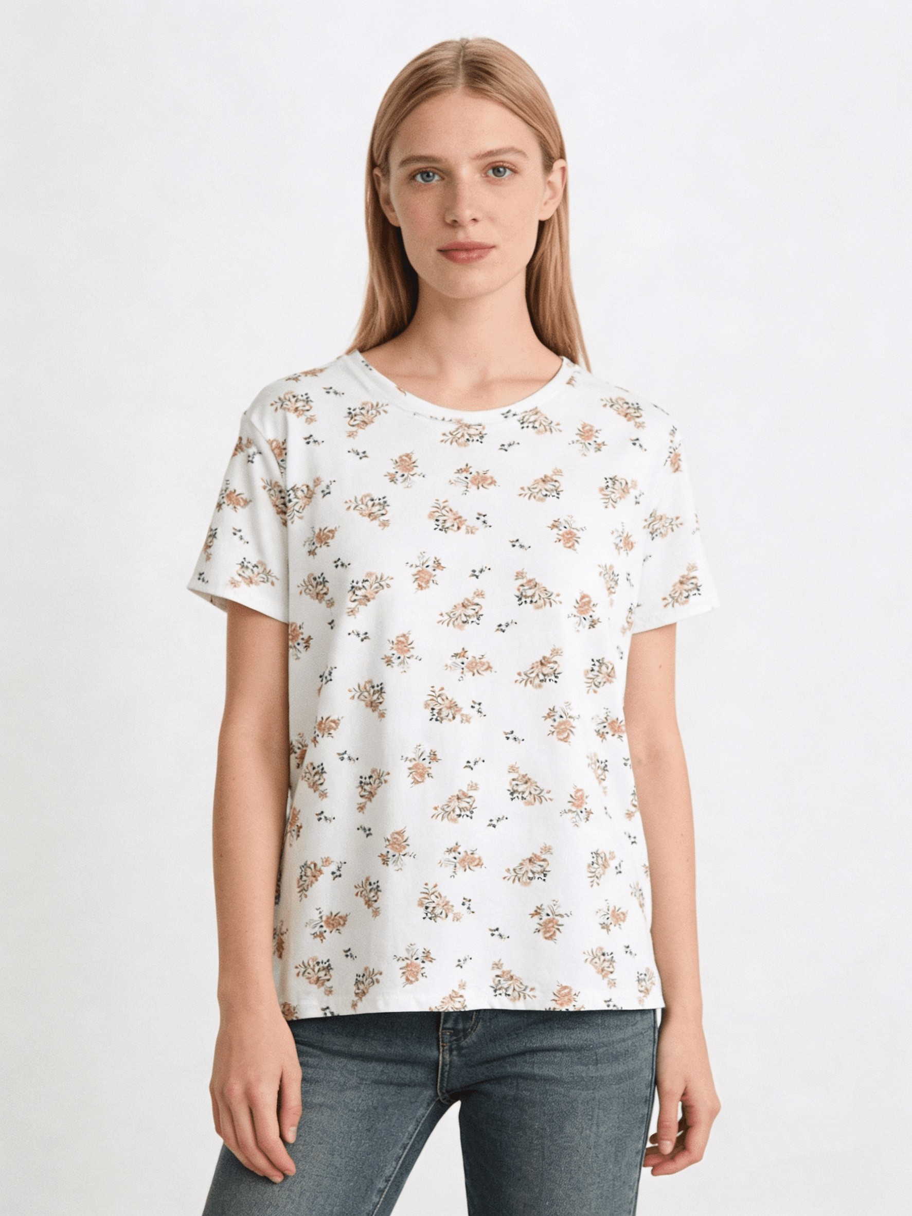 Mayorista DOREMI - Camiseta de algodón con estampado floral