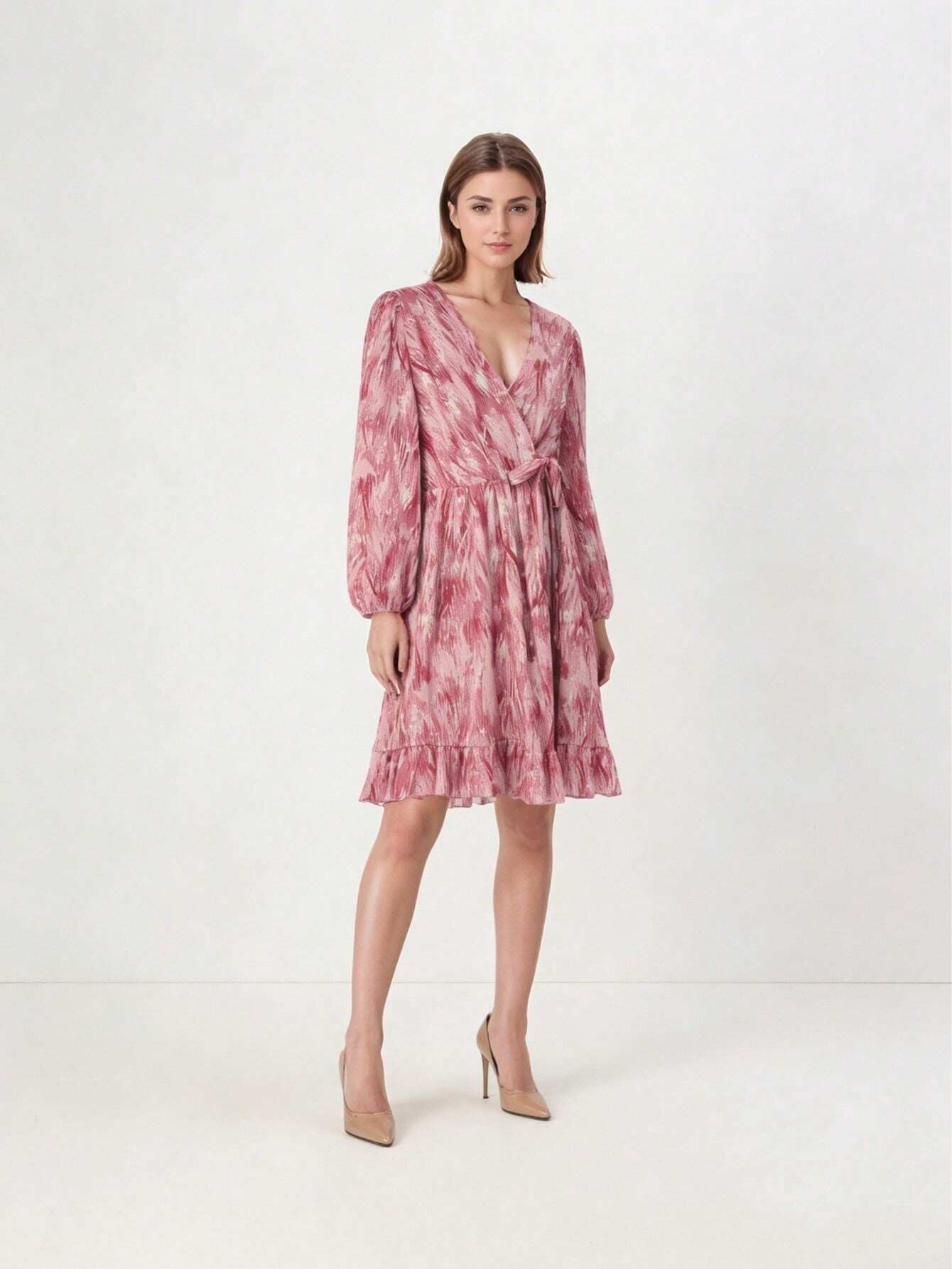 Wholesaler DOREMI - VORTO DRESS ABSTRACT PRINT