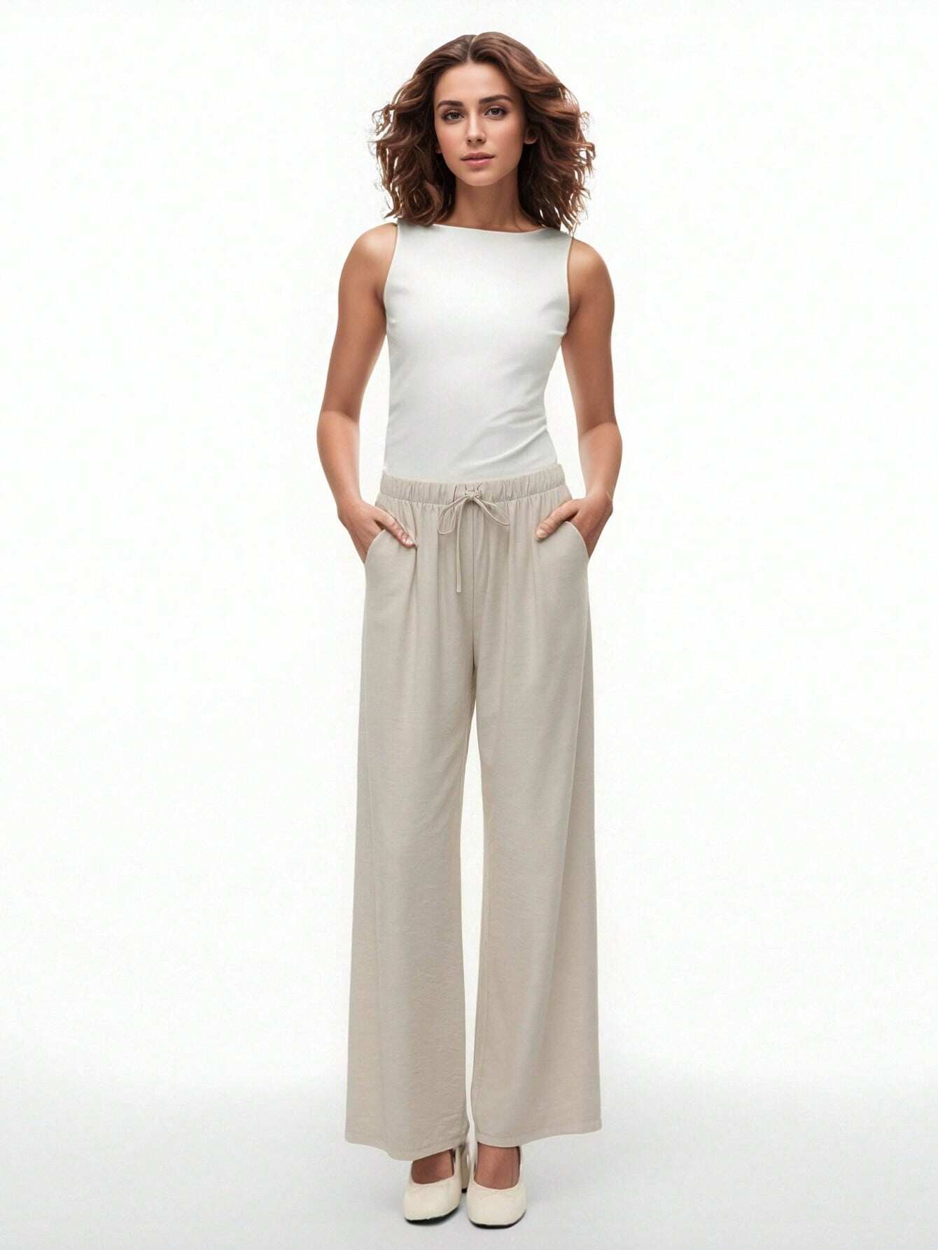 Wholesaler DOREMI - WIDE-LEG PANTS WITH ELASTIC WAISTBAND