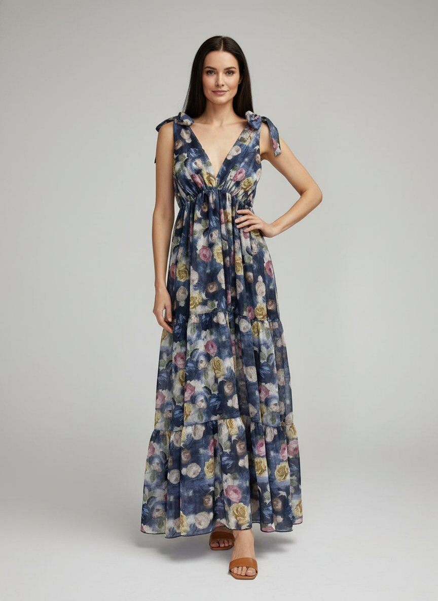 Wholesaler DOREMI - Floral print evening dress