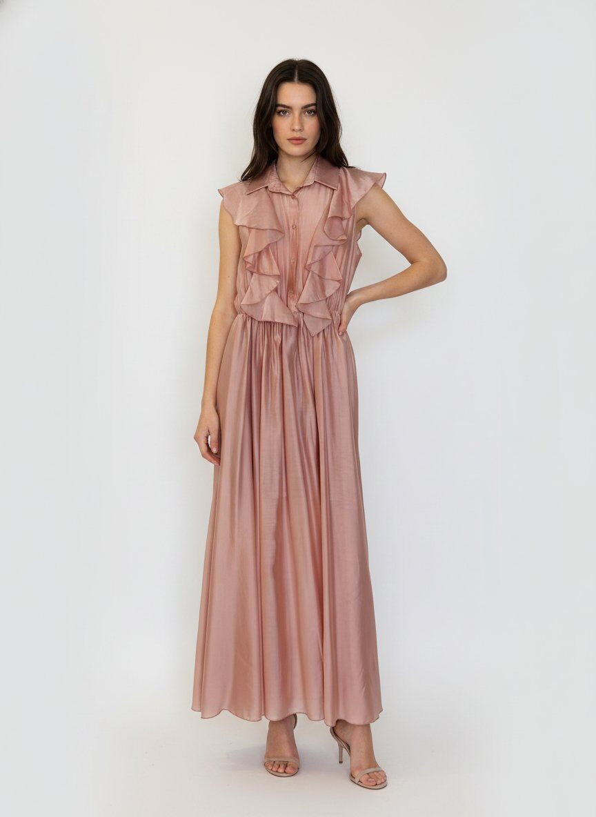 Mayorista DOREMI - Vestido maxi con volantes
