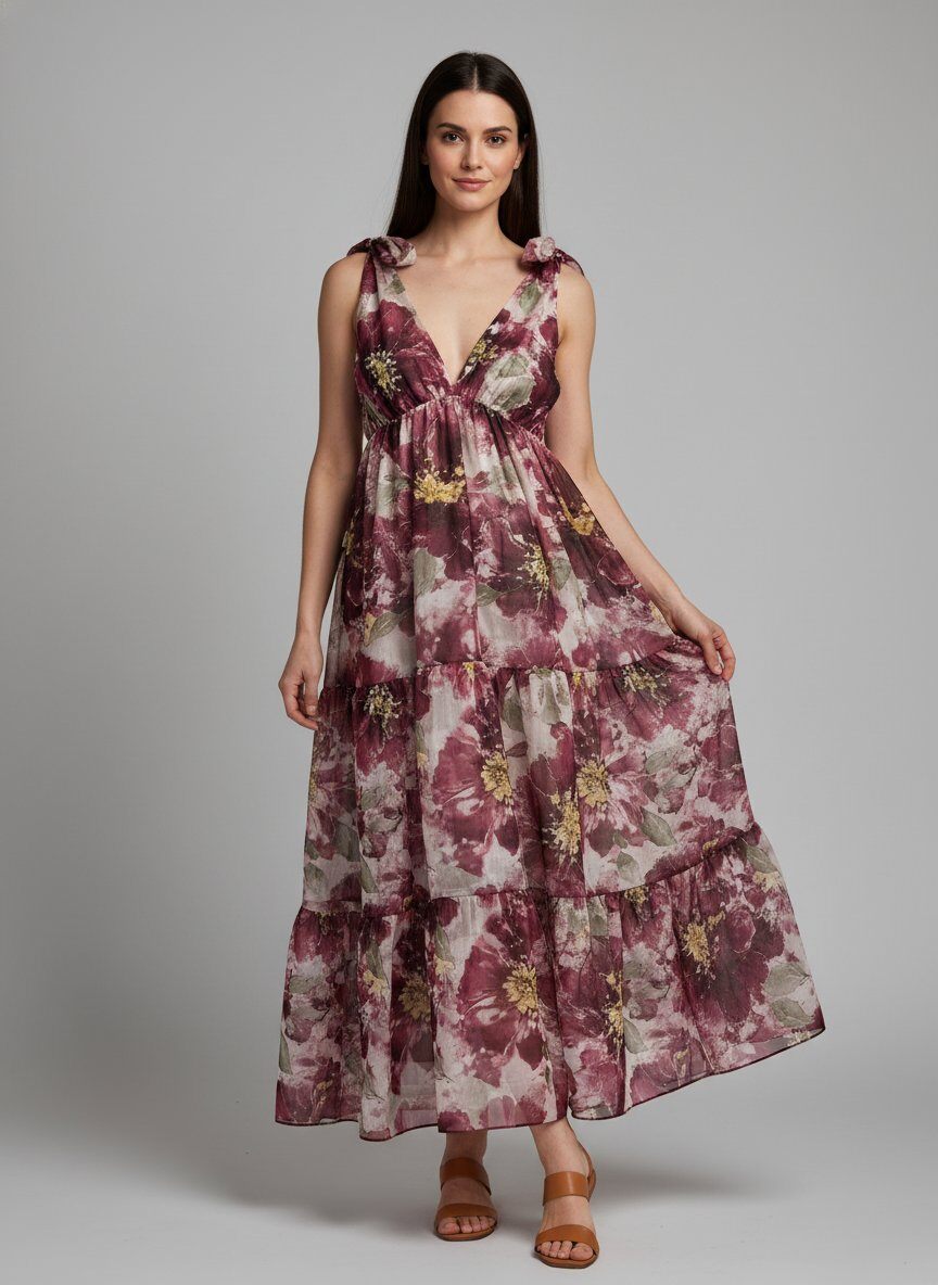 Großhändler DOREMI - Abendkleid mit Fantasiemuster