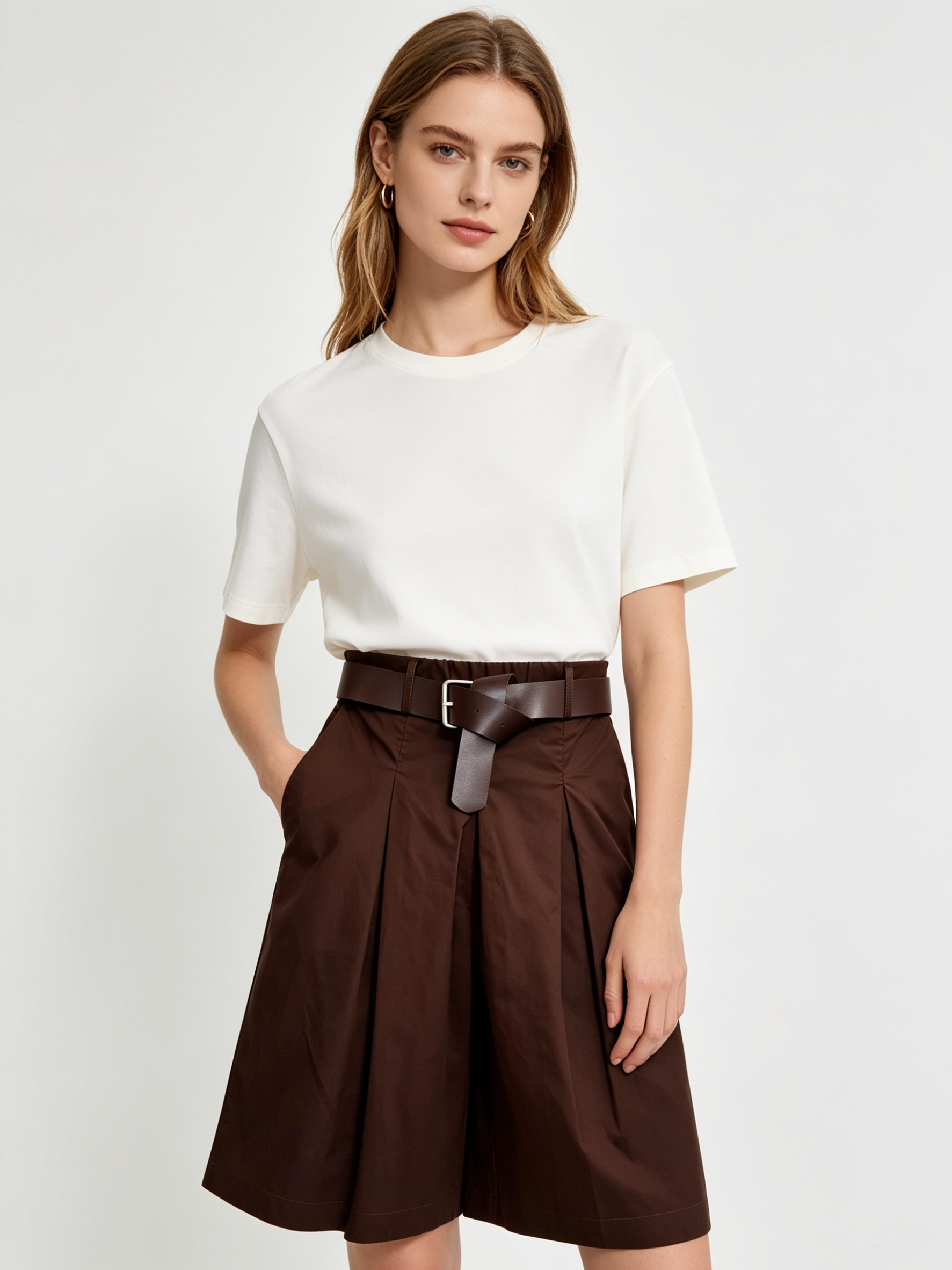 Grossiste DOREMI - Bermudas élégants avec ceinture