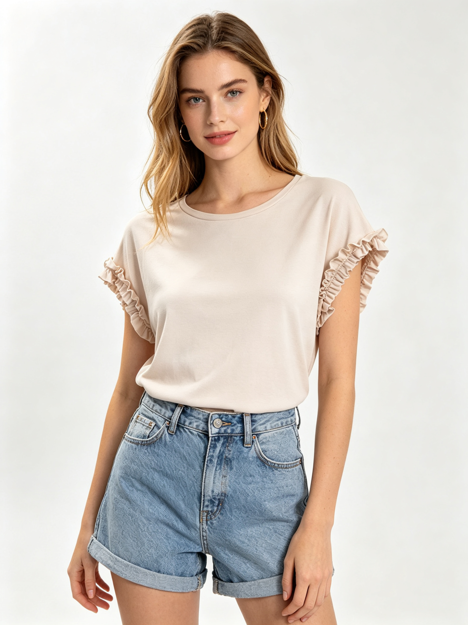 Wholesaler DOREMI - T-shirt with ruched sleeves
