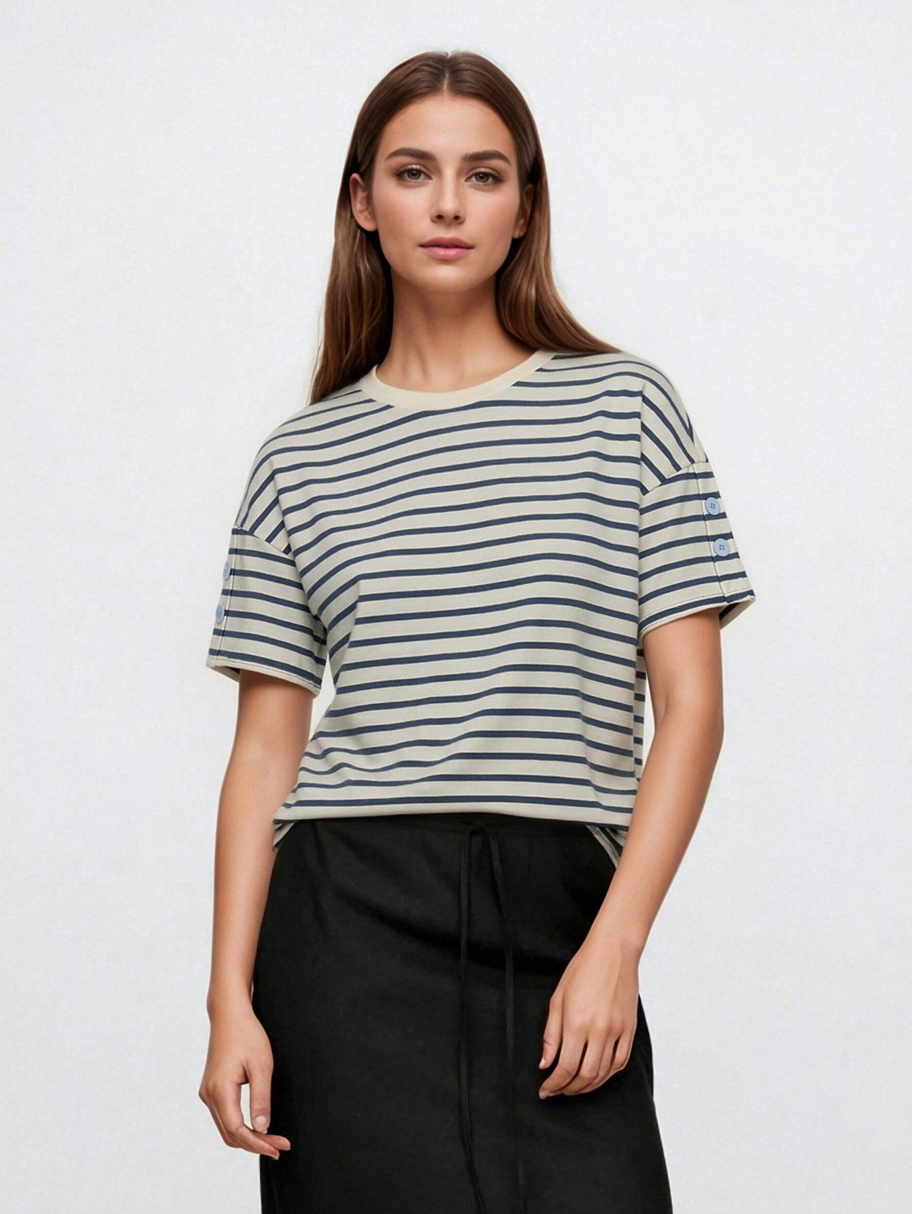 Mayorista DOREMI - Camiseta oversize a rayas