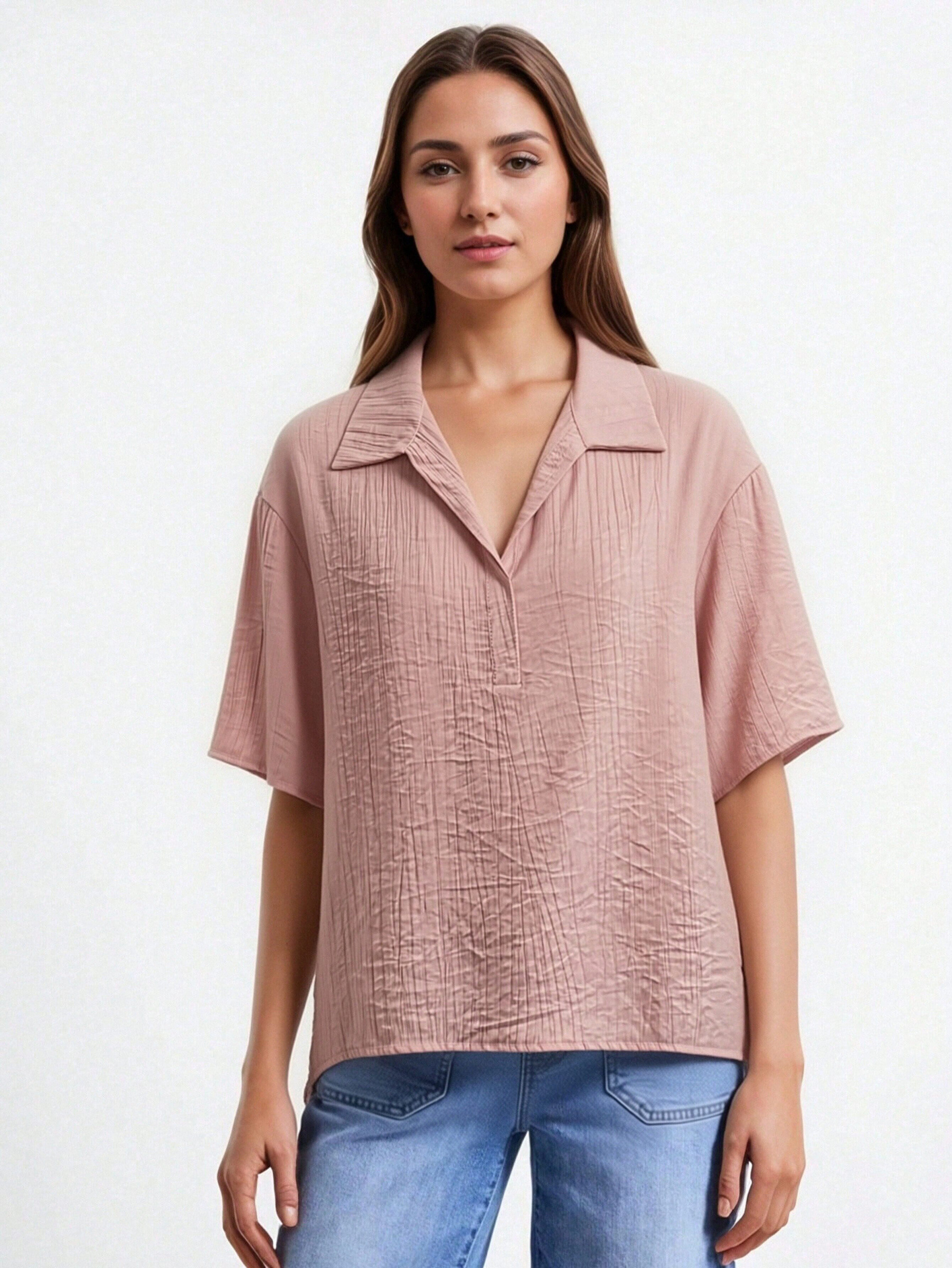 Grossista DOREMI - Maglietta oversize con colletto