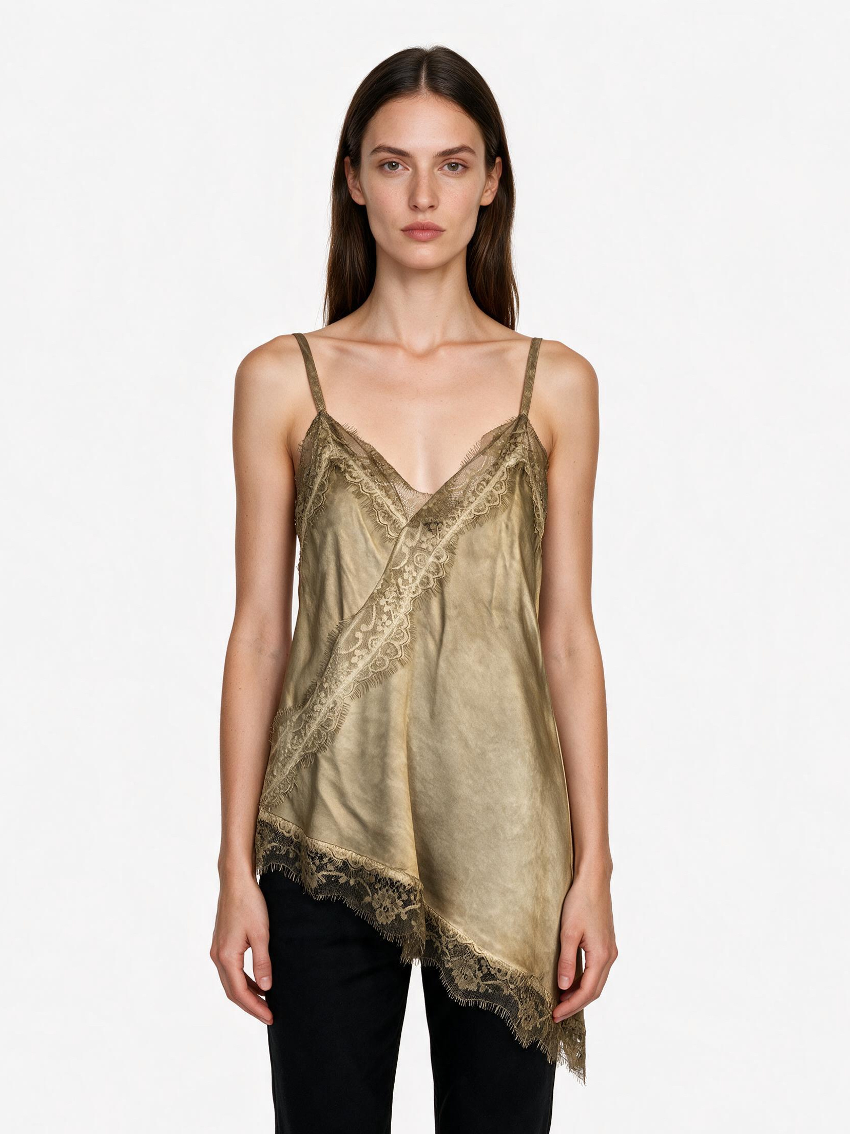 Wholesaler DOREMI - WASHED ASYMMETRIC LINGERIE TOP