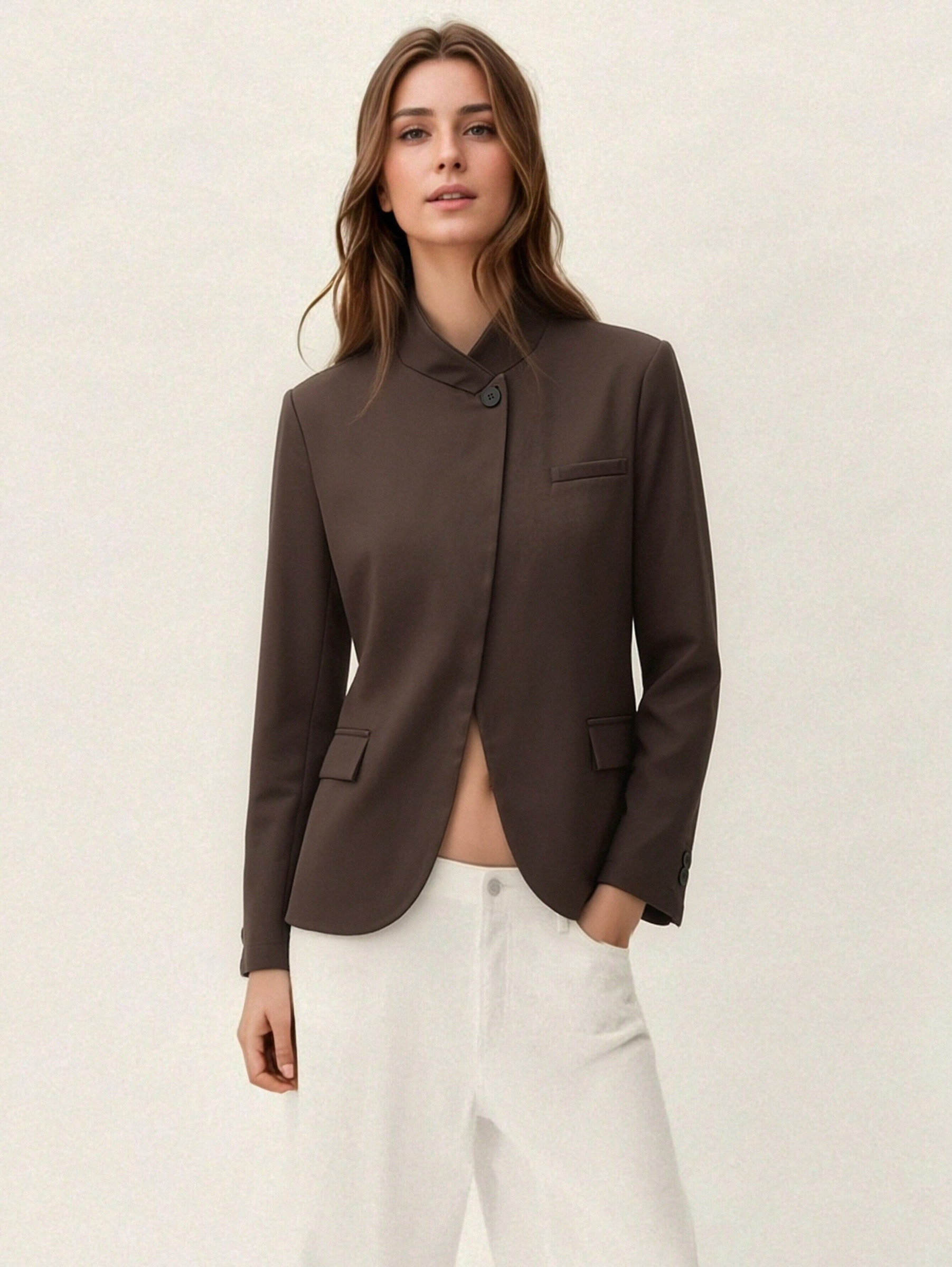 Wholesaler DOREMI - High-collar blazer in lightweight fabric
