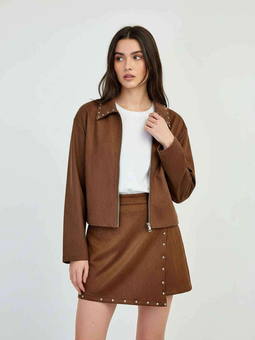 Wholesaler DOREMI - Jacket with studded collar