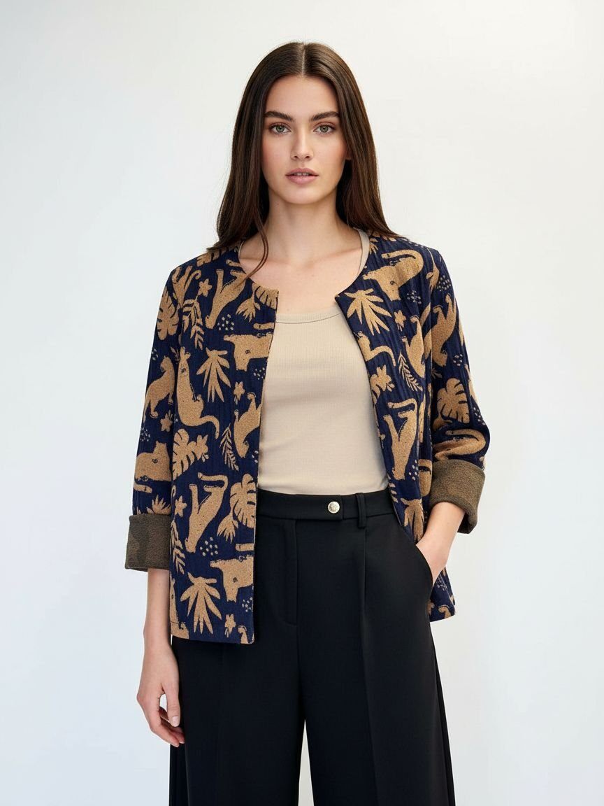 Wholesaler DOREMI - Short animal print jacket