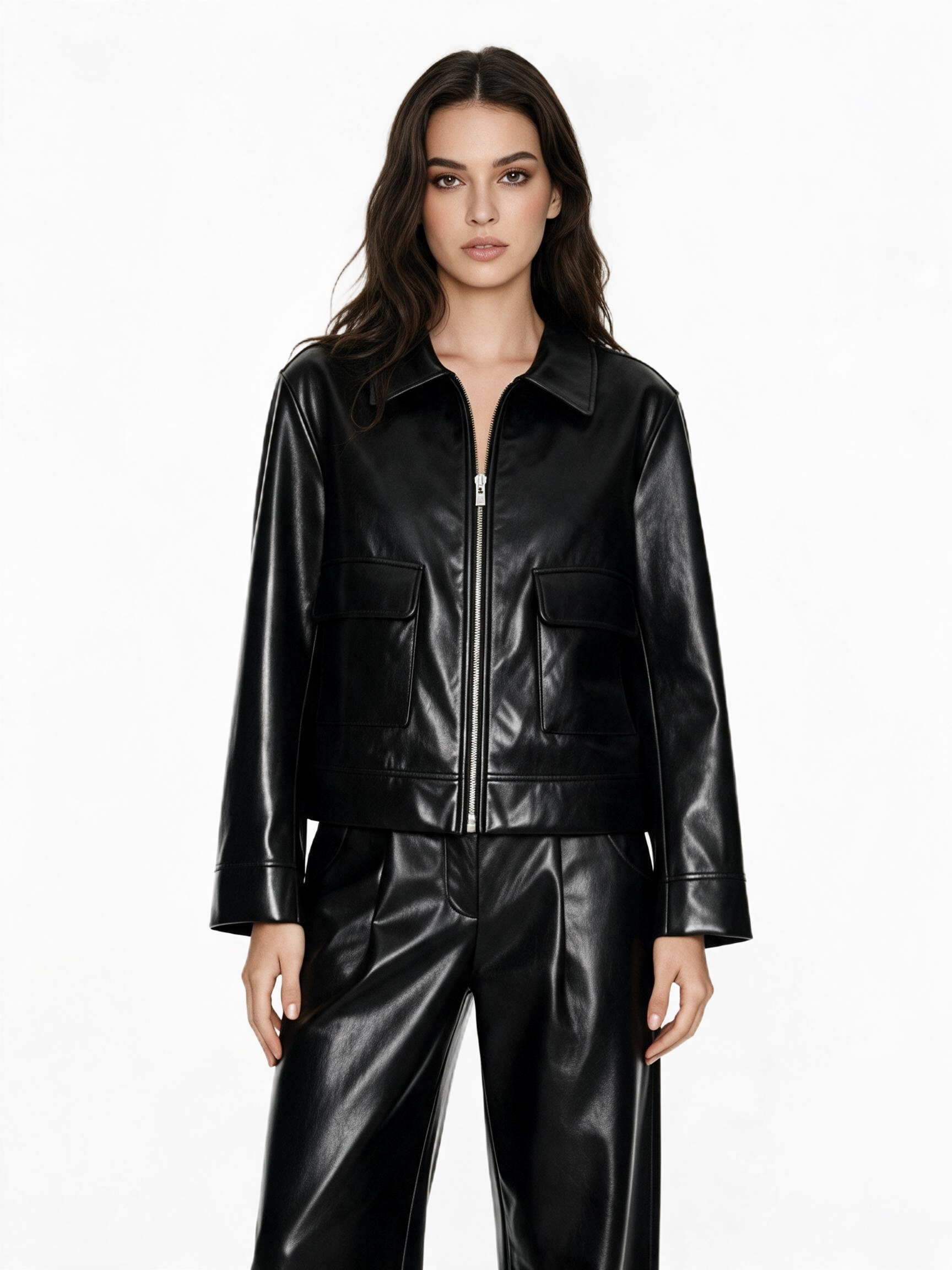 Grossiste DOREMI - Veste en simili cuir brillant