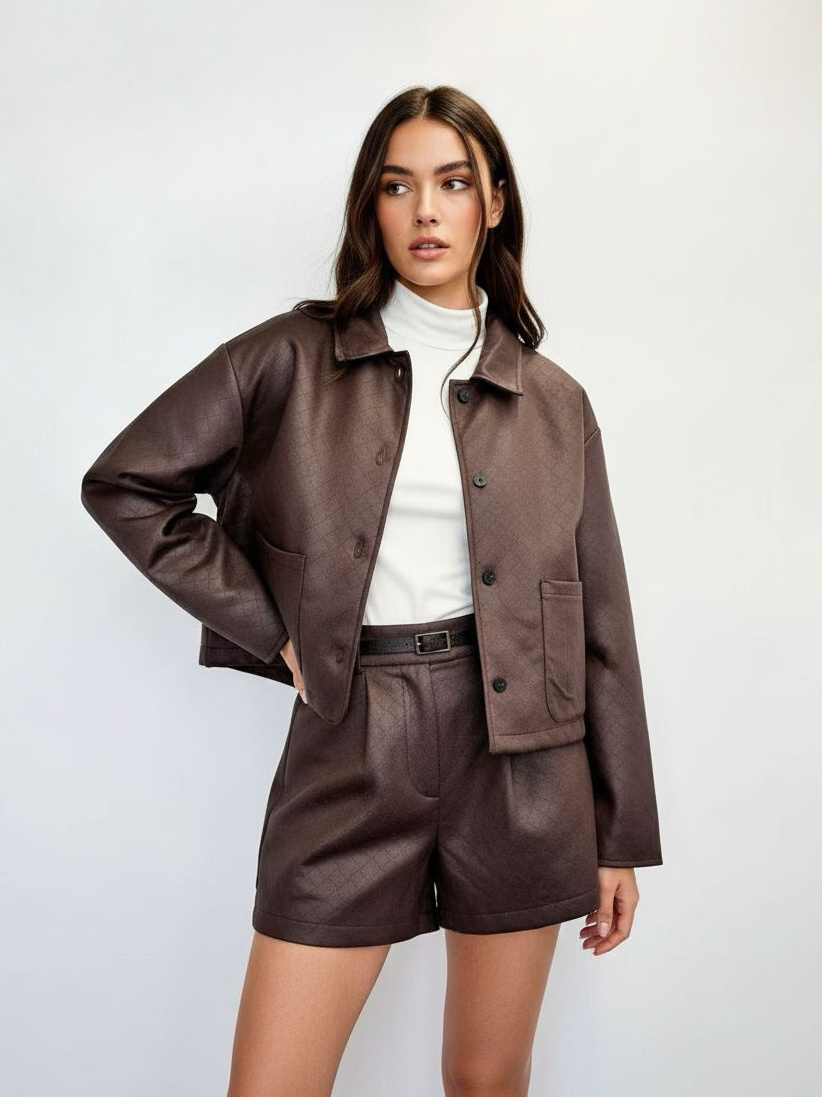 Wholesaler DOREMI - Jacket with suede collar