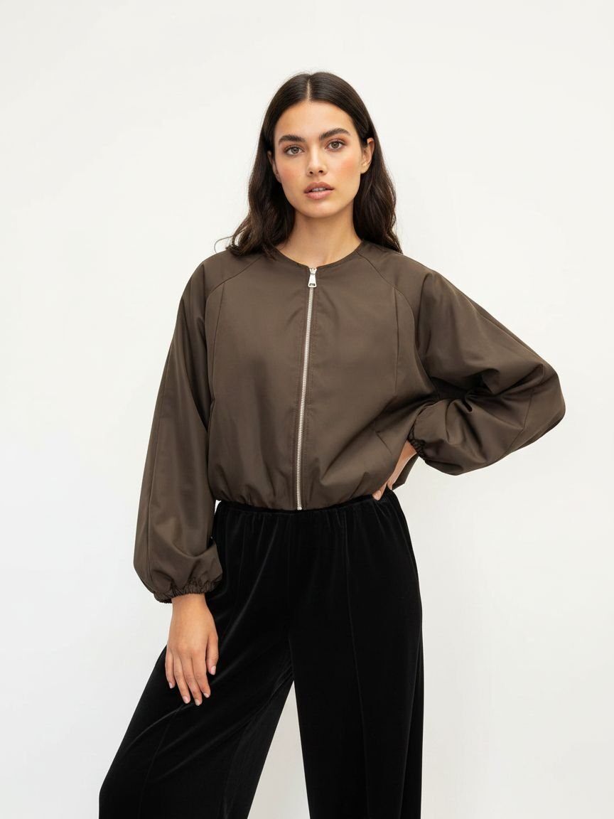 Wholesaler DOREMI - Bomber jacket with balloon hem