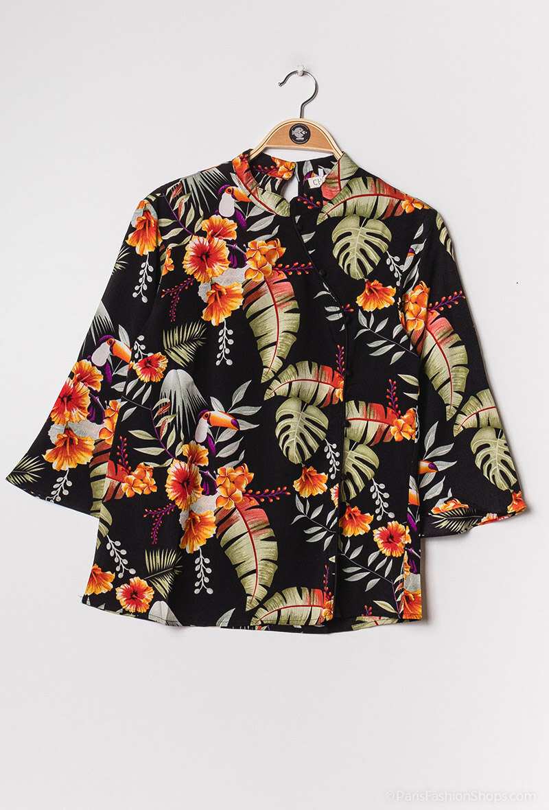 Wholesaler E.DIVA - 2007-Tropical print blouse