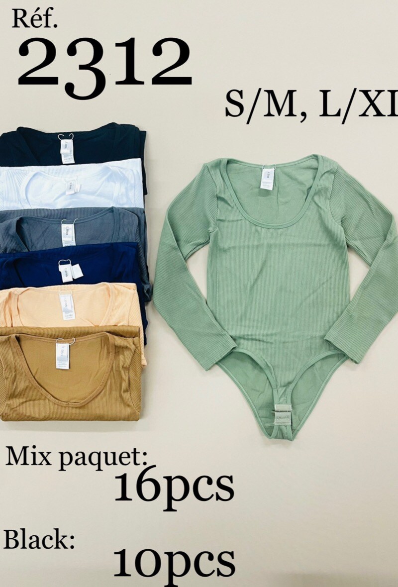 Wholesaler E.DIVA - Long sleeve ribbed bodysuit