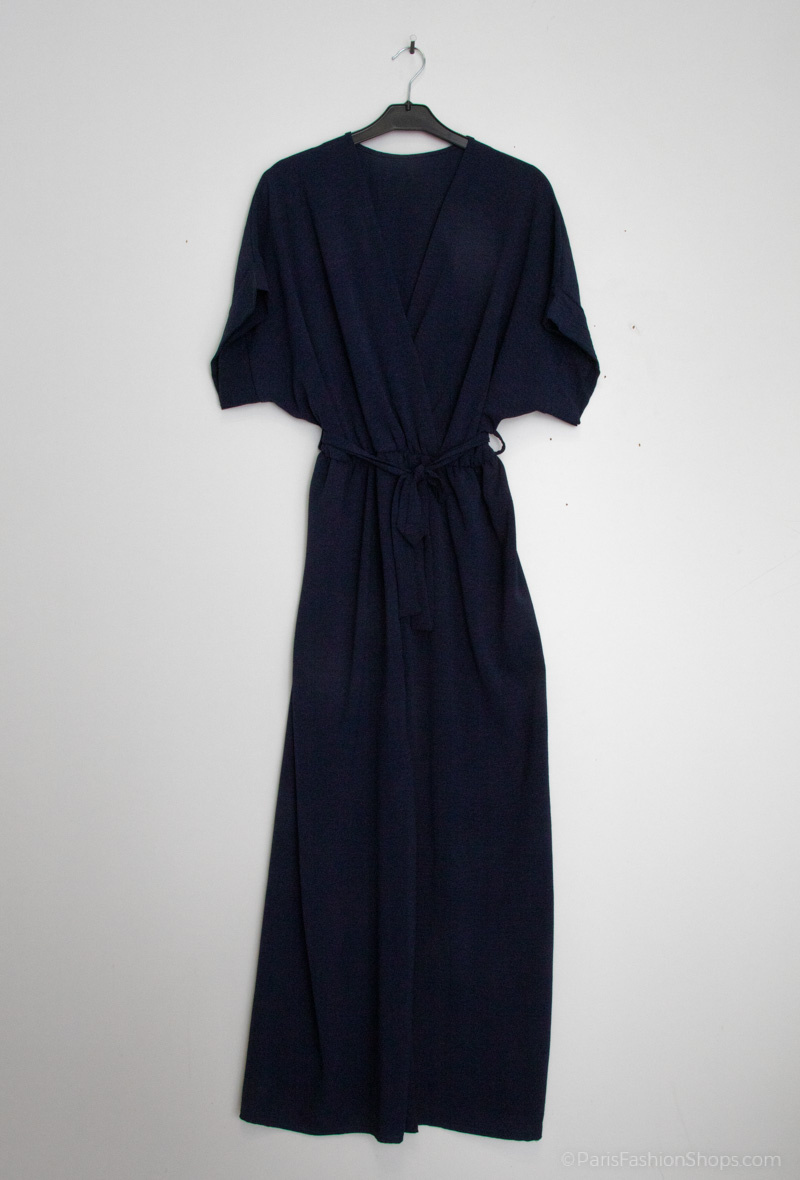 Wholesaler E.DIVA - Flowy wrap-around pantsuit with belt