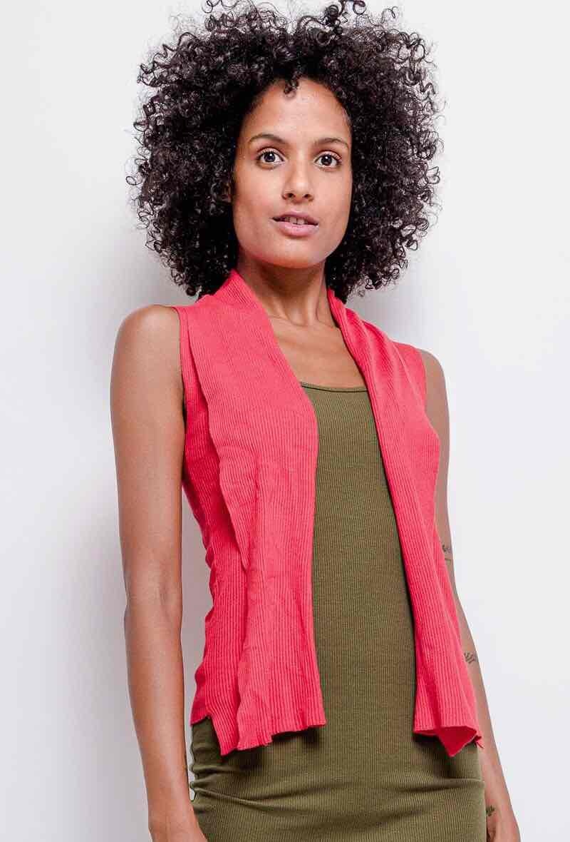 Wholesaler E.DIVA - 1110-Sleeveless cardigan