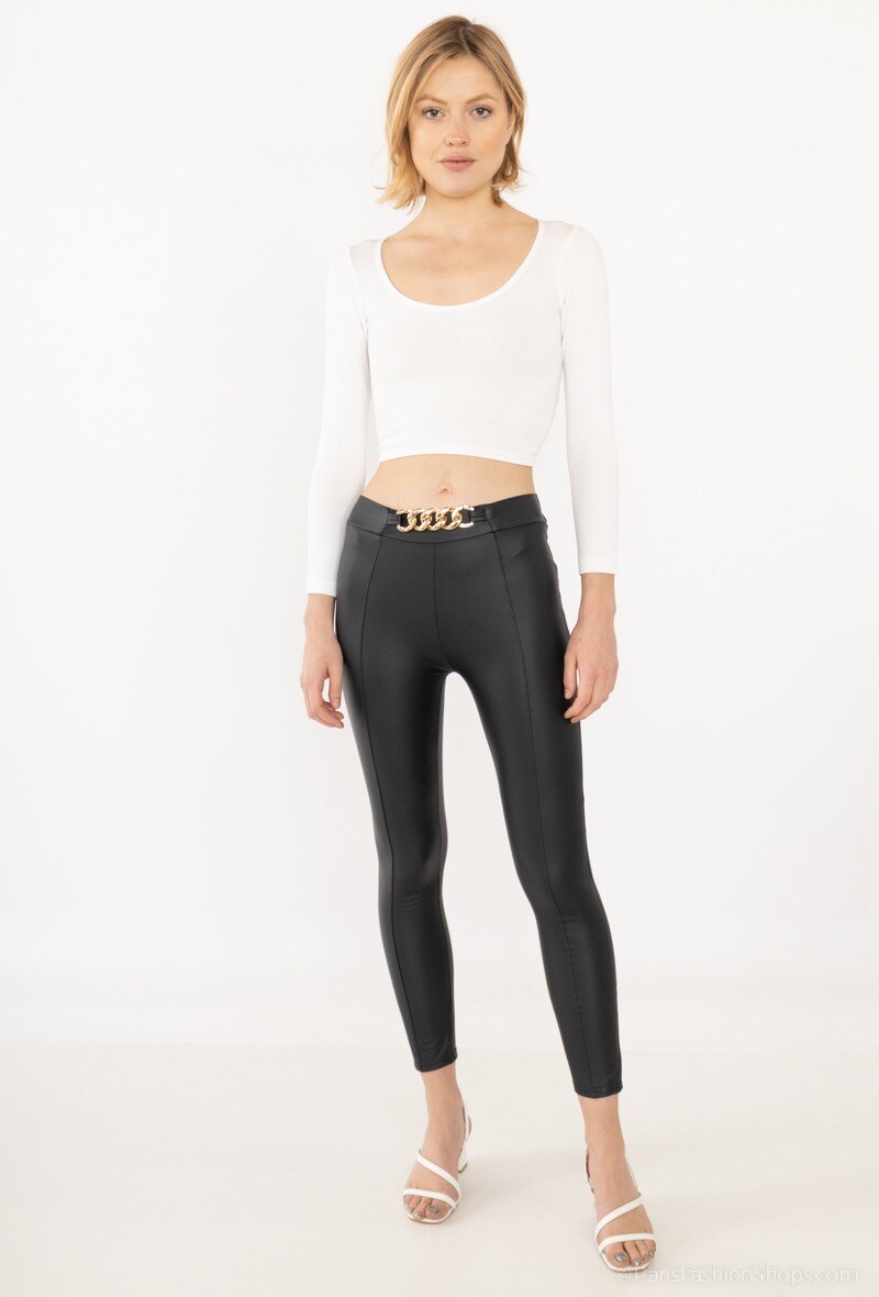 Wholesaler E.DIVA - Faux leather leggings