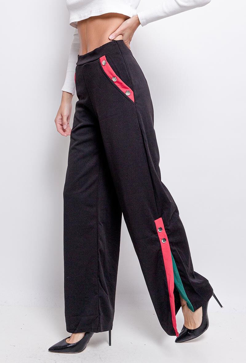 Grossiste E.DIVA - A926-Pantalon Fluide avec fente sur le côté