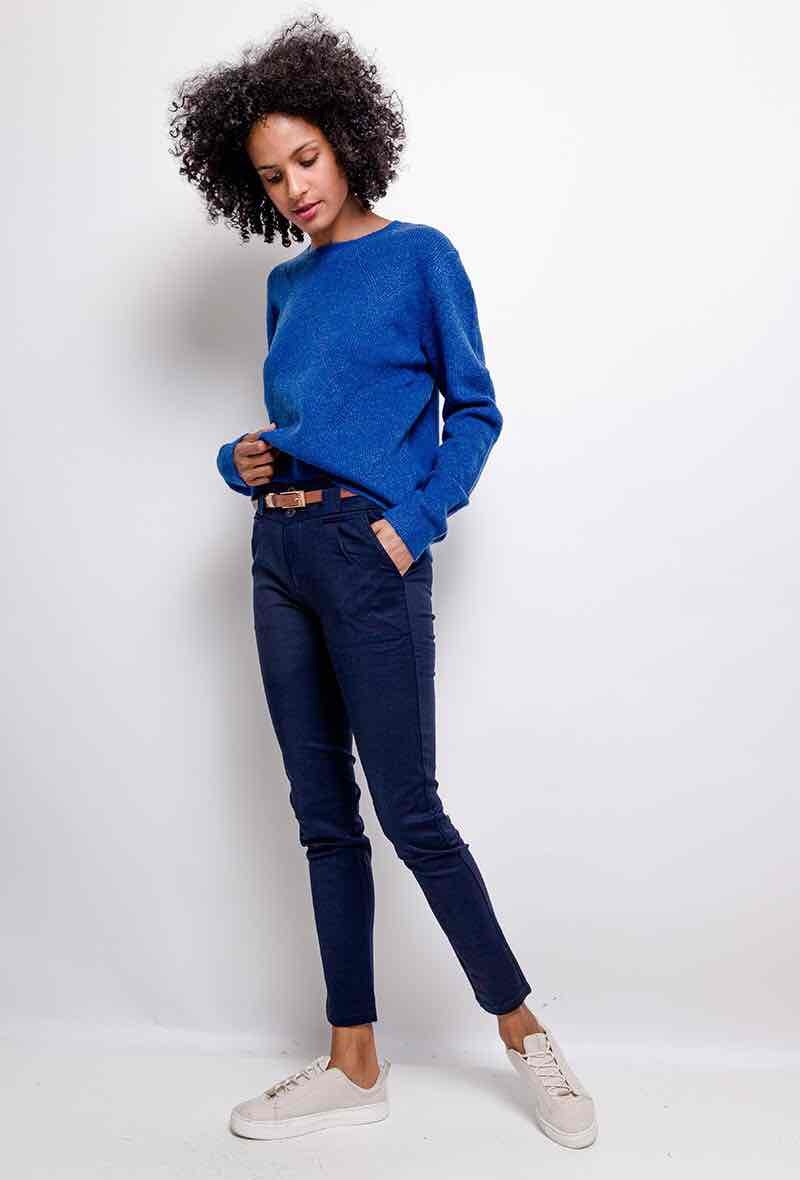 Grossiste E.DIVA - 2589-Pantalon avec ceinture