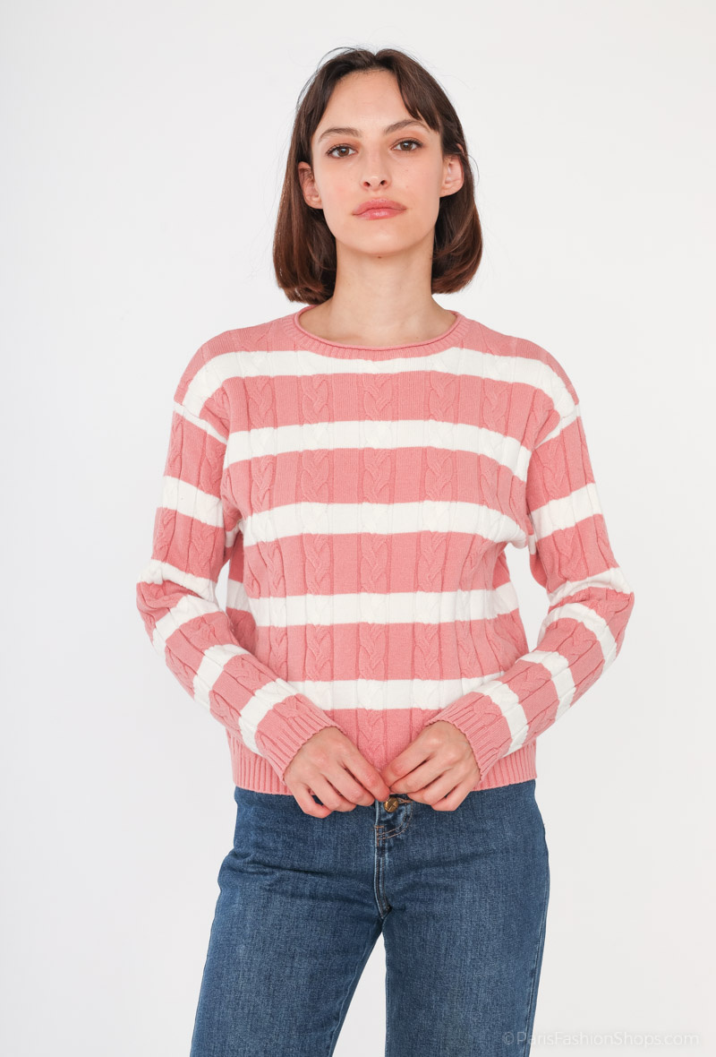 Wholesaler E.DIVA - Striped sweater