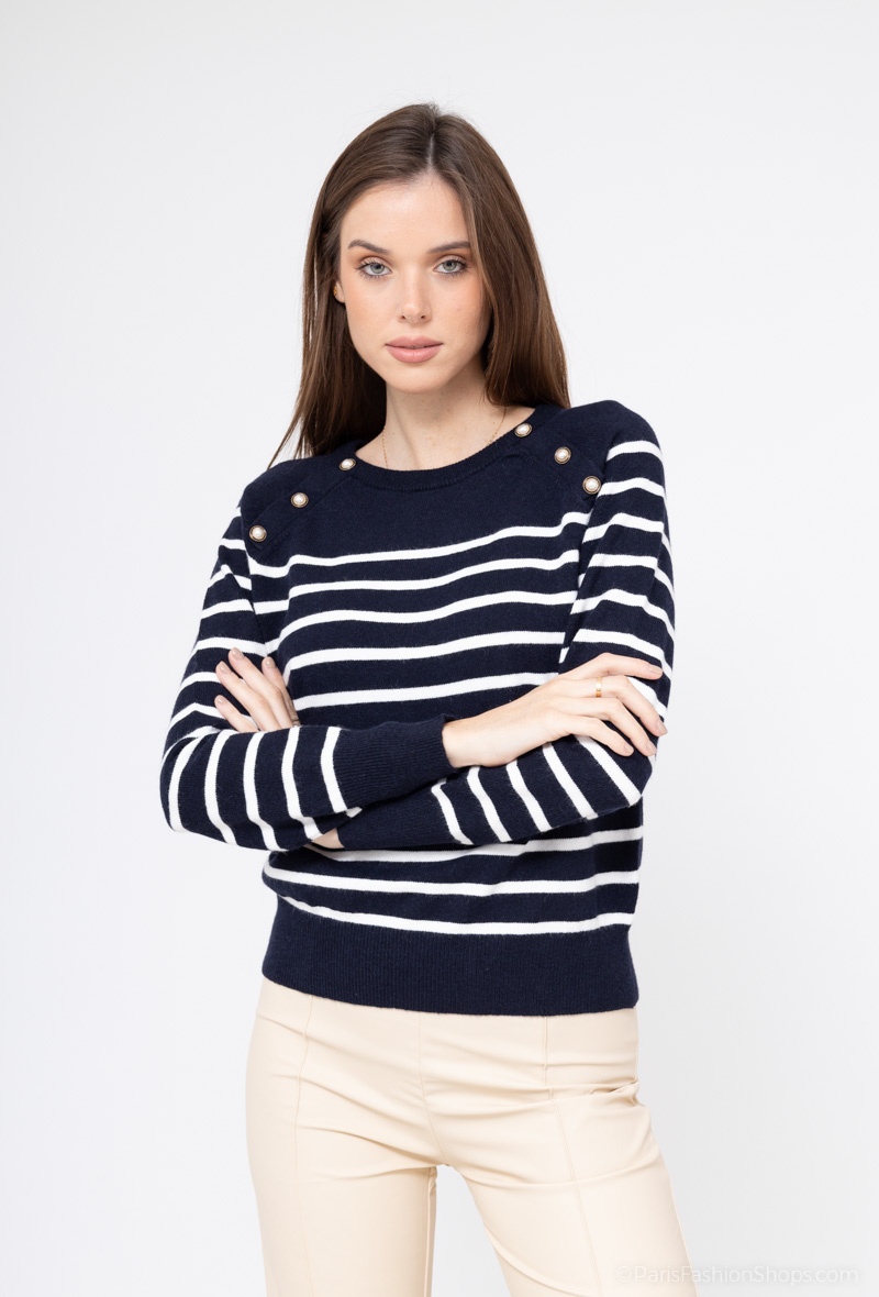 Wholesaler E.DIVA - Striped sweater