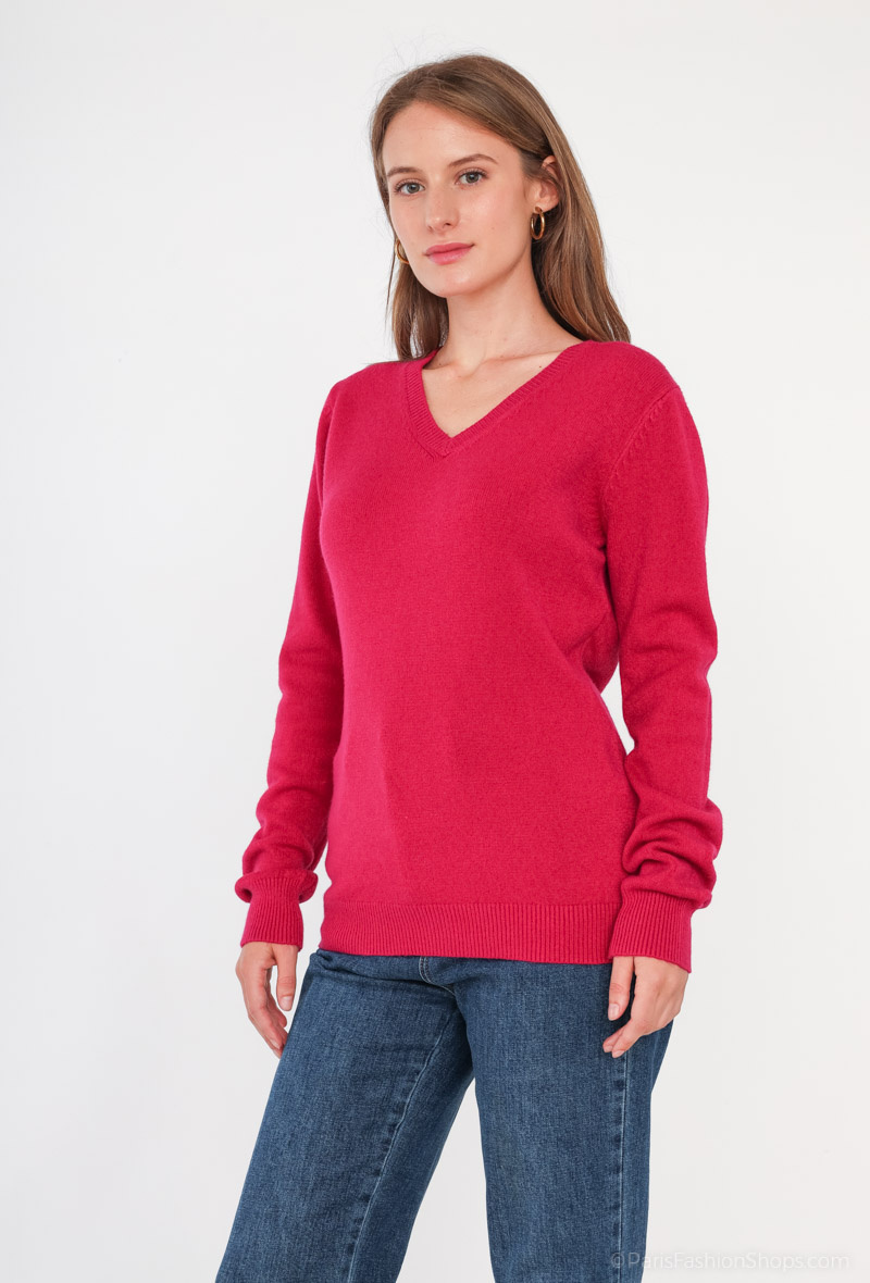 Wholesaler E.DIVA - Basic V-neck sweater