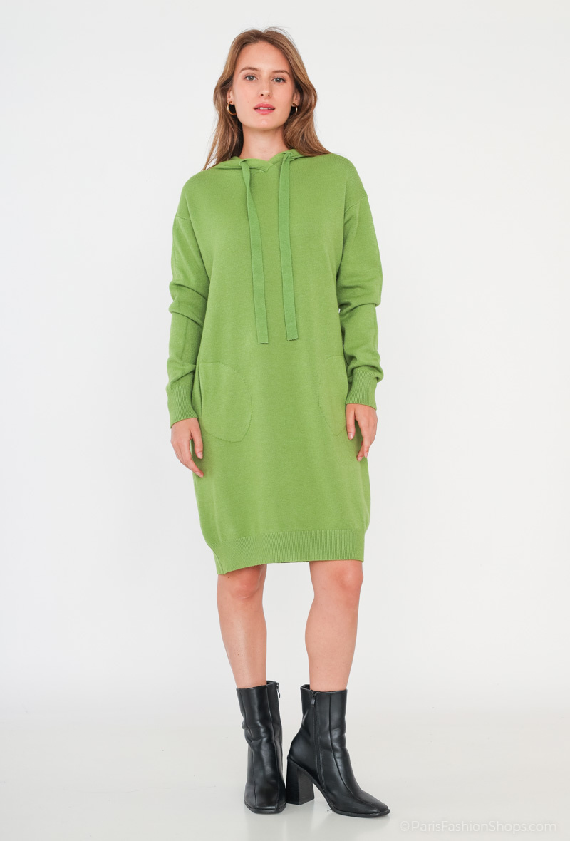 Wholesaler E.DIVA - Long sweater with hood