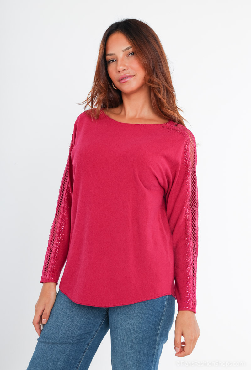 Wholesaler E.DIVA - Rhinestone sweater