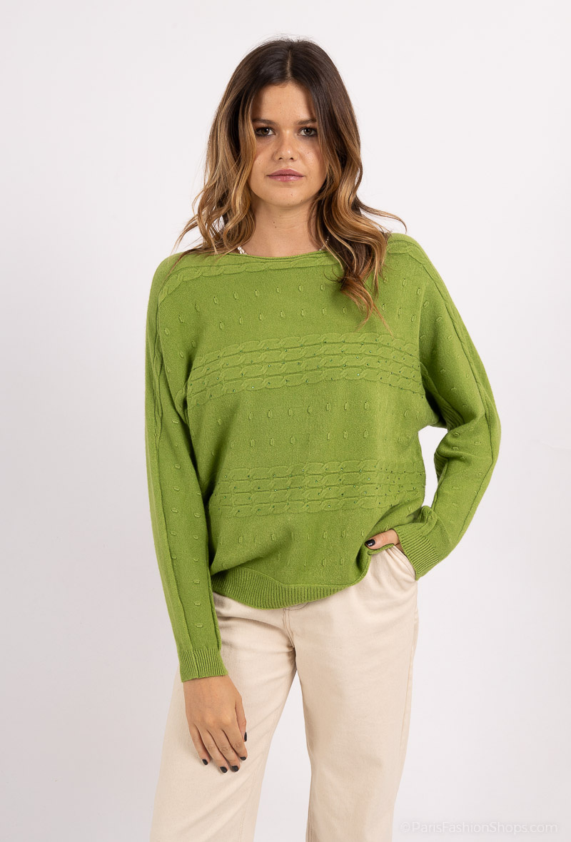 Wholesaler E.DIVA - Hooded jumper waistcoat with pockets