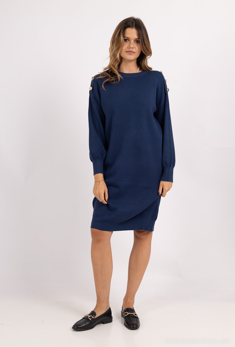 Wholesaler E.DIVA - Turtleneck sweater with front slit