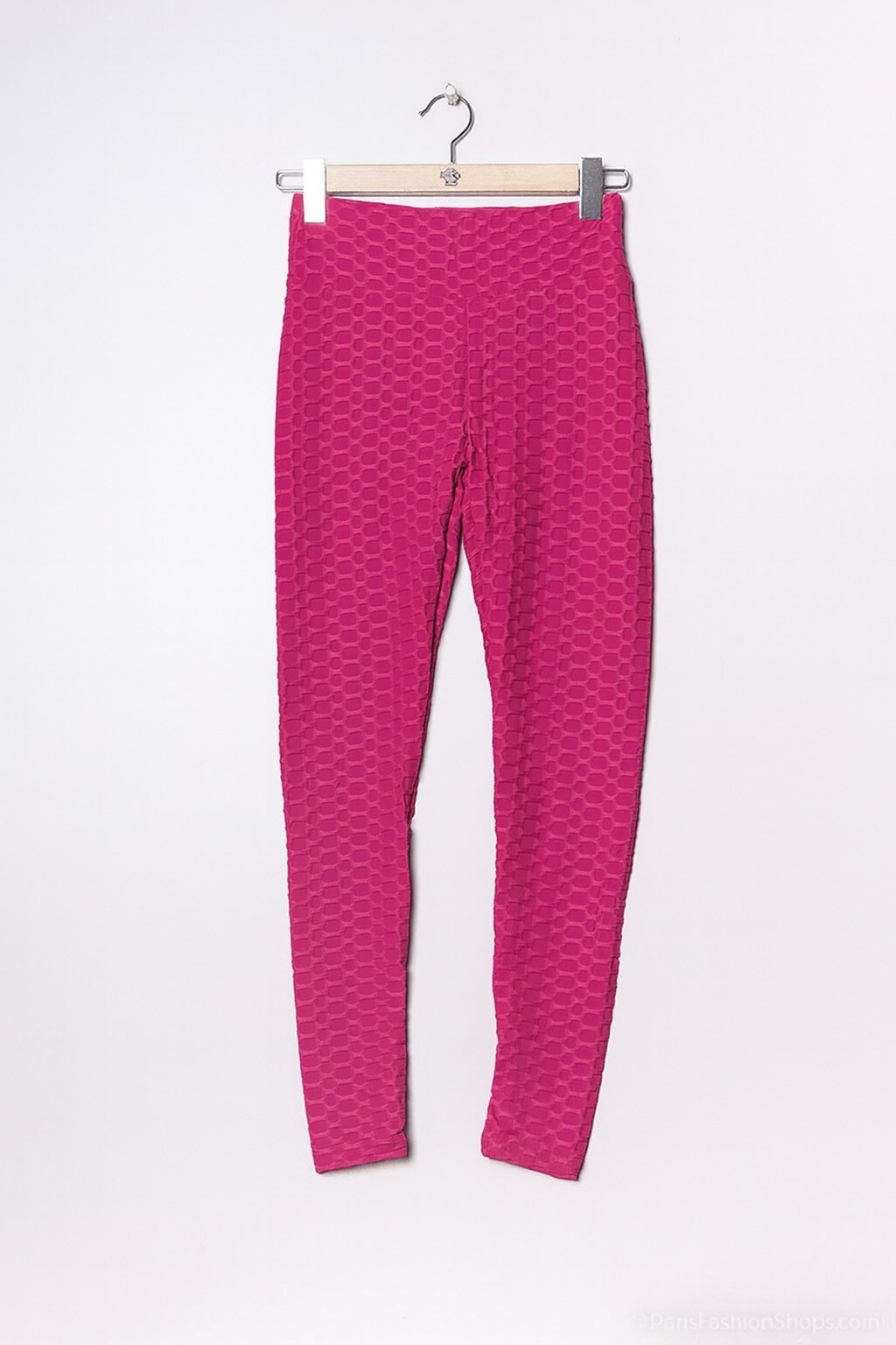 Grossiste E.DIVA - Legging taille haute texturé avec effet push-up plissé