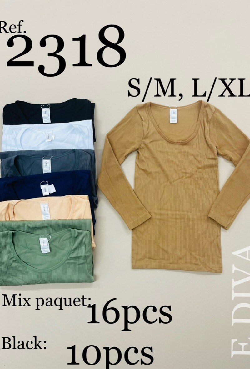 Wholesaler E.DIVA - Long sleeve ribbed Top