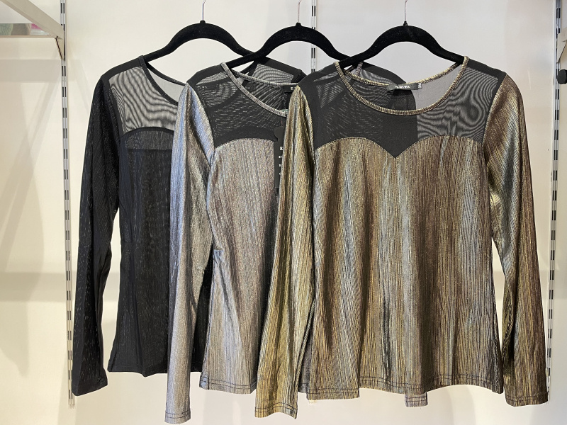 Wholesaler E.DIVA - Shiny long sleeve top
