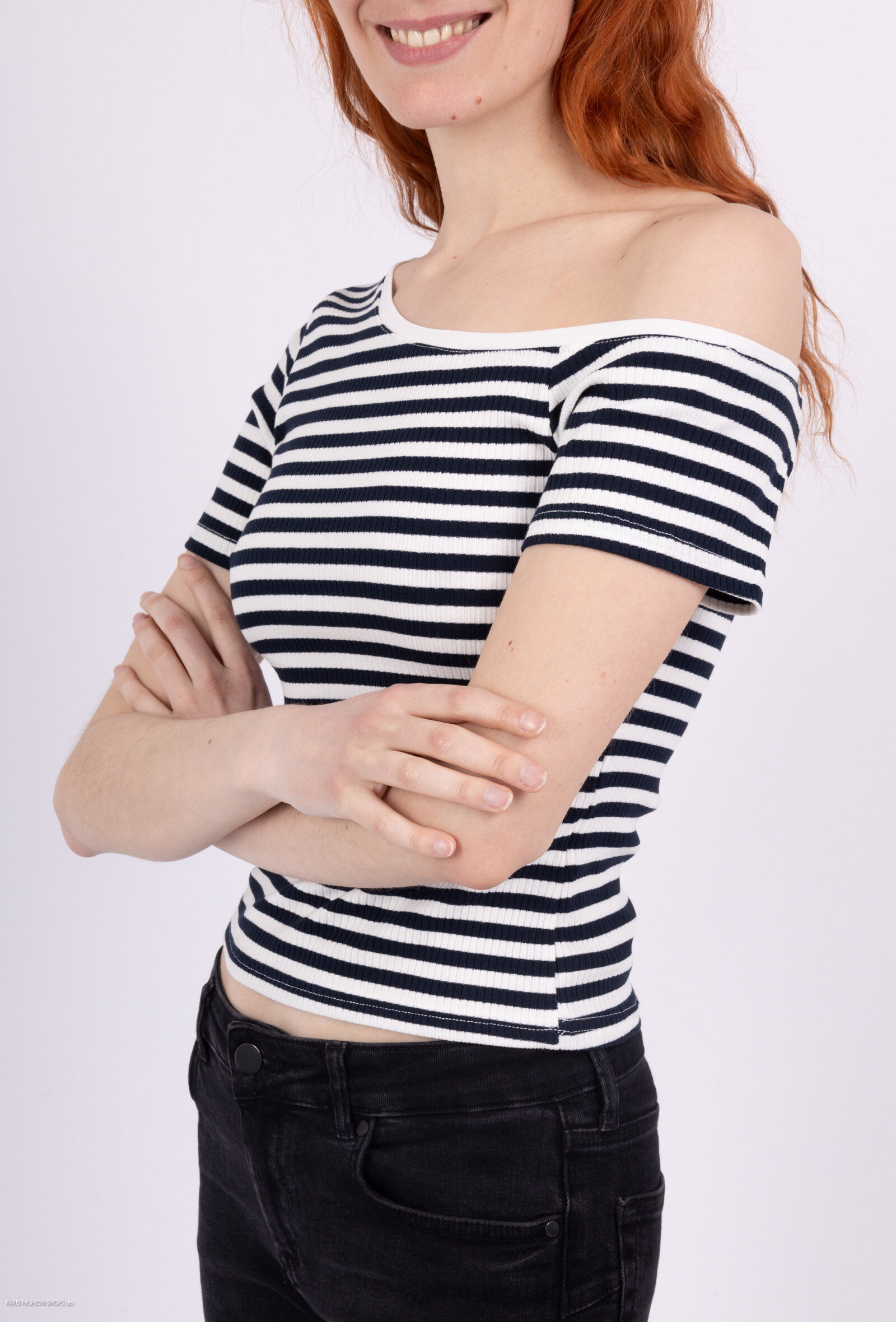 Wholesaler E.DIVA - Boat/ bare shoulder collar dress