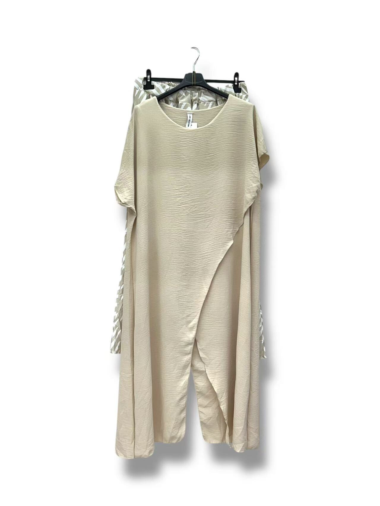 Grossiste E&F - ENSEMBLE ASYMETRIQUE PANTALON IMPRIMER