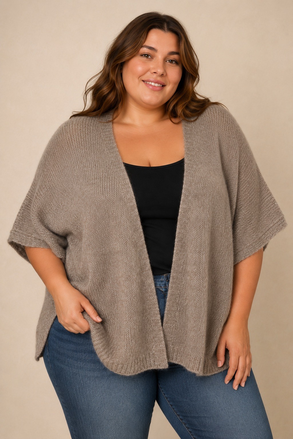 Grossista E&F - Cardigan Aperto Unito Morbido