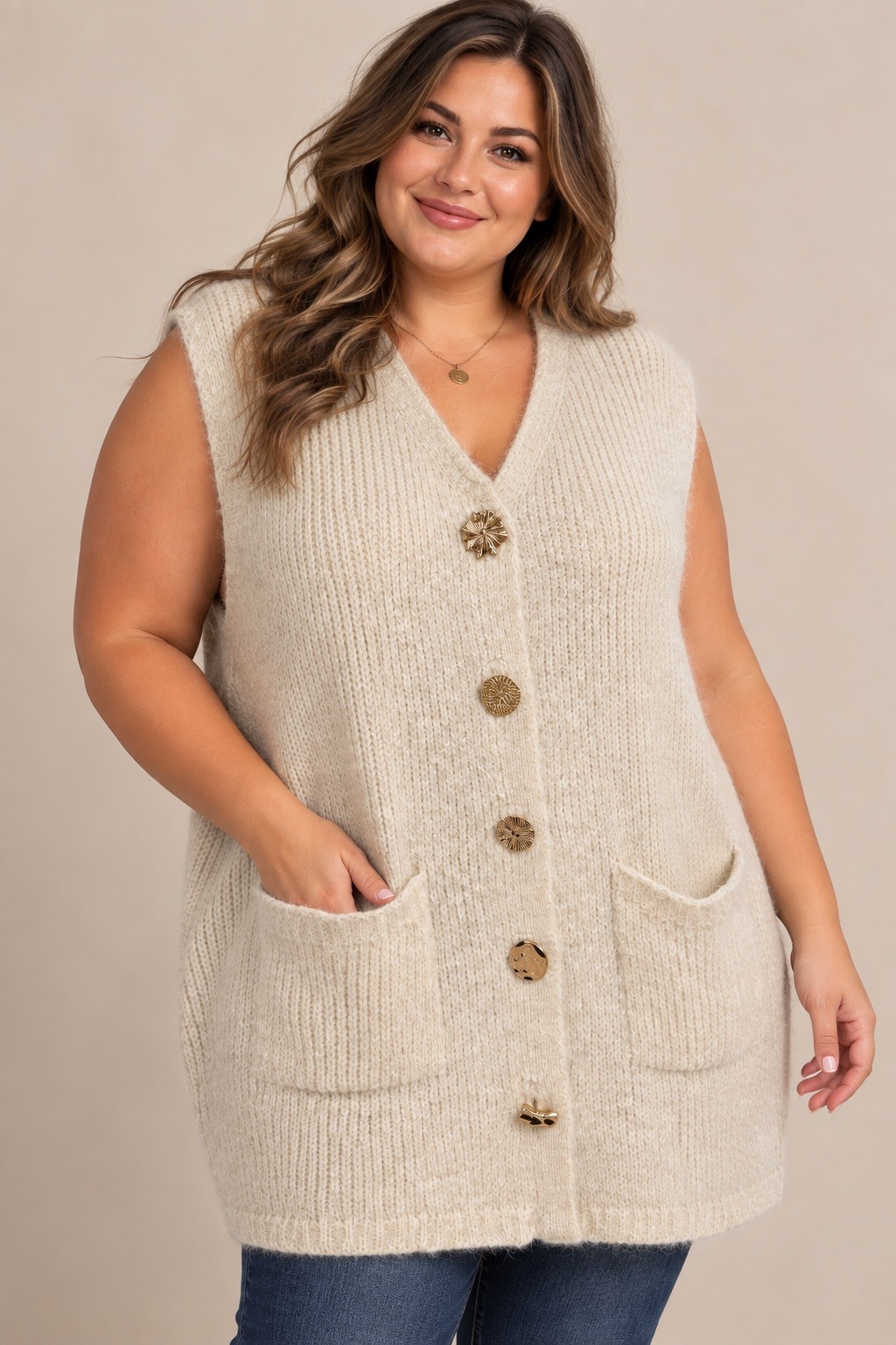 Grossiste E&F - GILES SANS MANCHE AVEC BOUTON