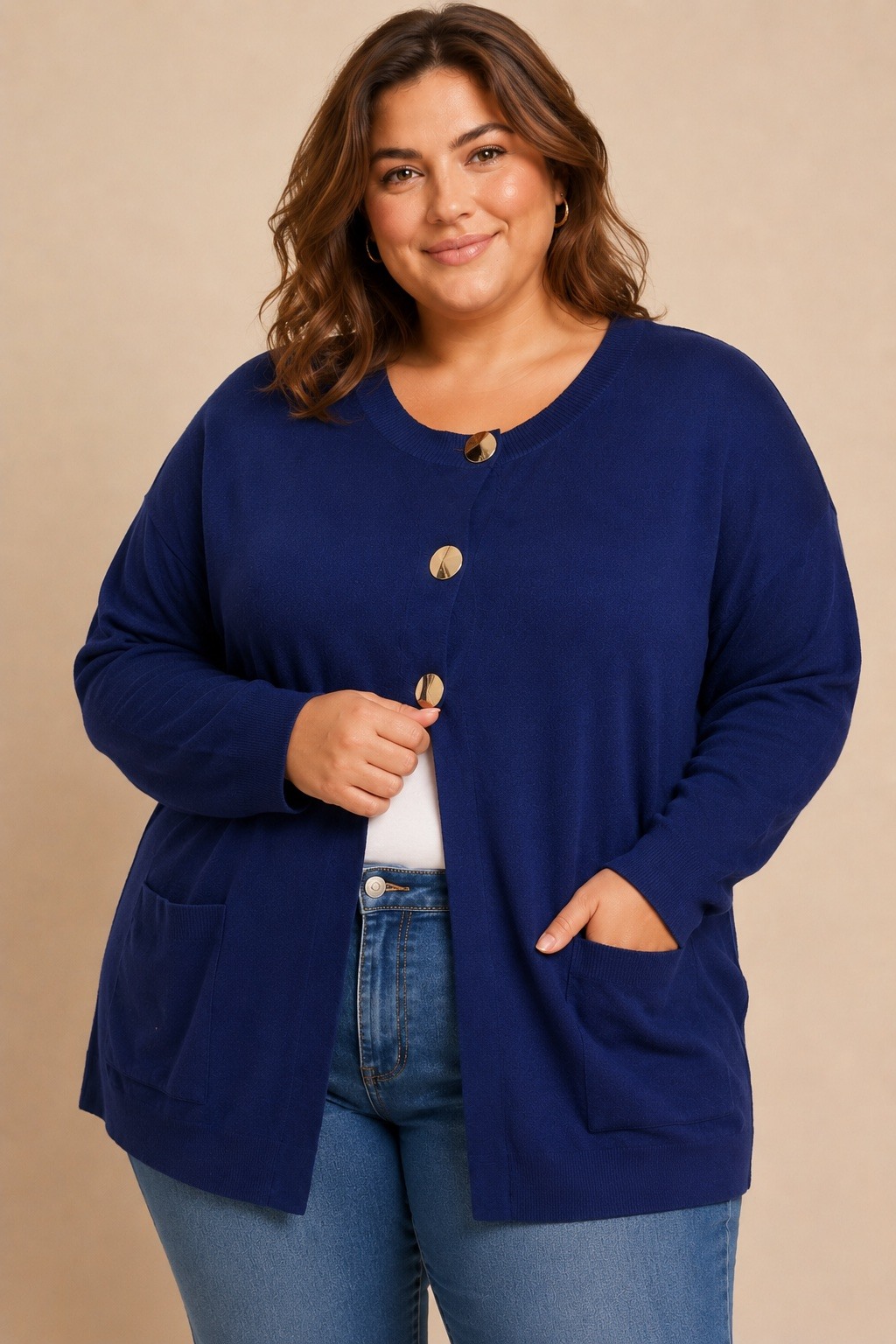 Grossiste E&F - GILET BRIGITTE AVEC 2 BOUTON EN DOREE