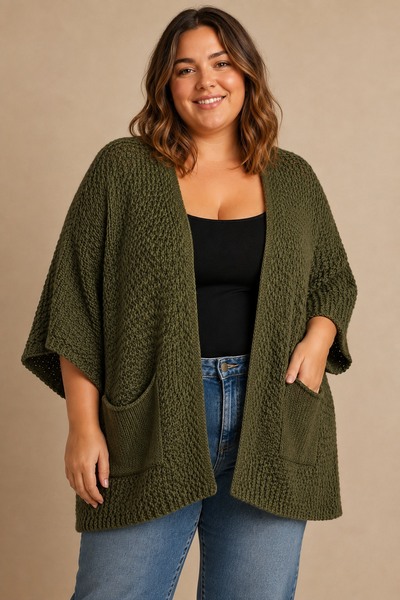 Grossiste E&F - GILET EN GROSSE MAILLE OVERSIZE Grossiste E&F - GILET EN GROSSE MAILLE OVERSIZE