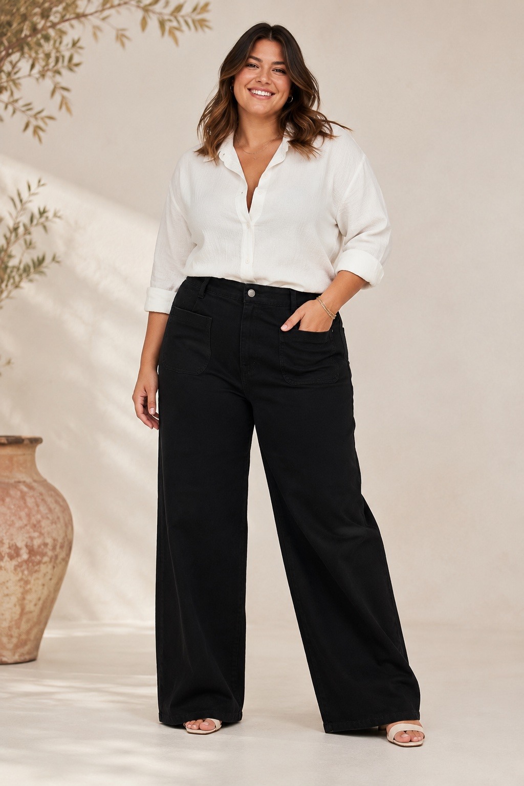 Mayorista E&F - JEANS DE PIERNA MUY ANCHA